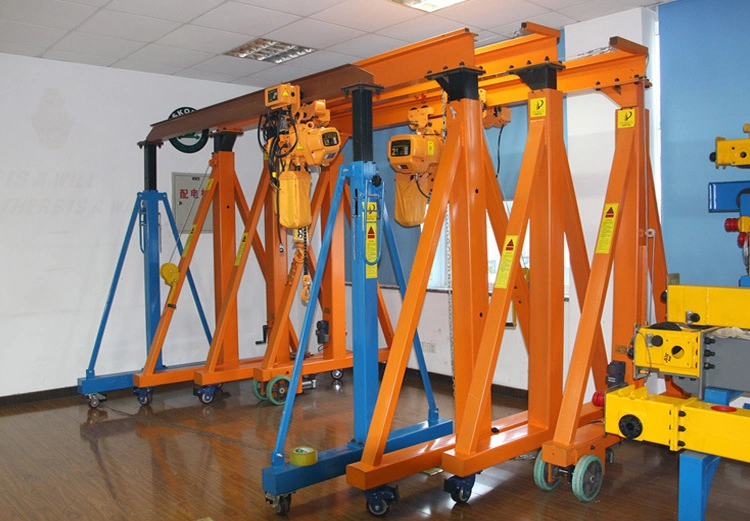 Hot Sales Liftor Cranes 0.5 1 2 3 5 10 Ton Flexible Adjustable Motorized Portable Gantry Cranes with Electric Chain Hoist